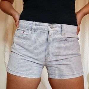 Light Blue Striped Gap 1969 Shorts